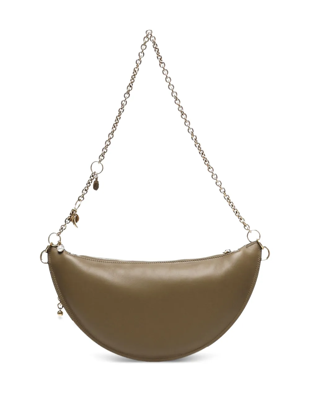 Chloé Crescent schoudertas met ketting Groen