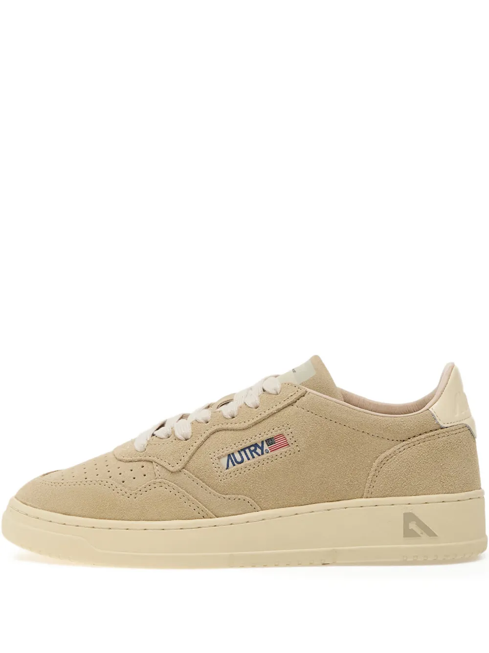 Autry Medalist perforated suede sneakers Neutrals