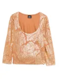 Gianfranco Ferré Pre-Owned 2000s floral-pattern sweater - Brown