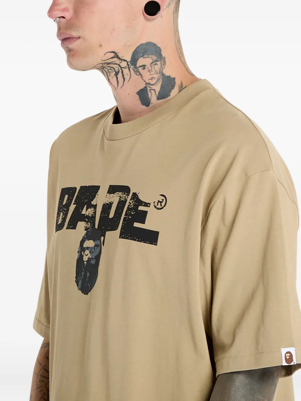 A BATHING APE Bape Army T-shirt Beige