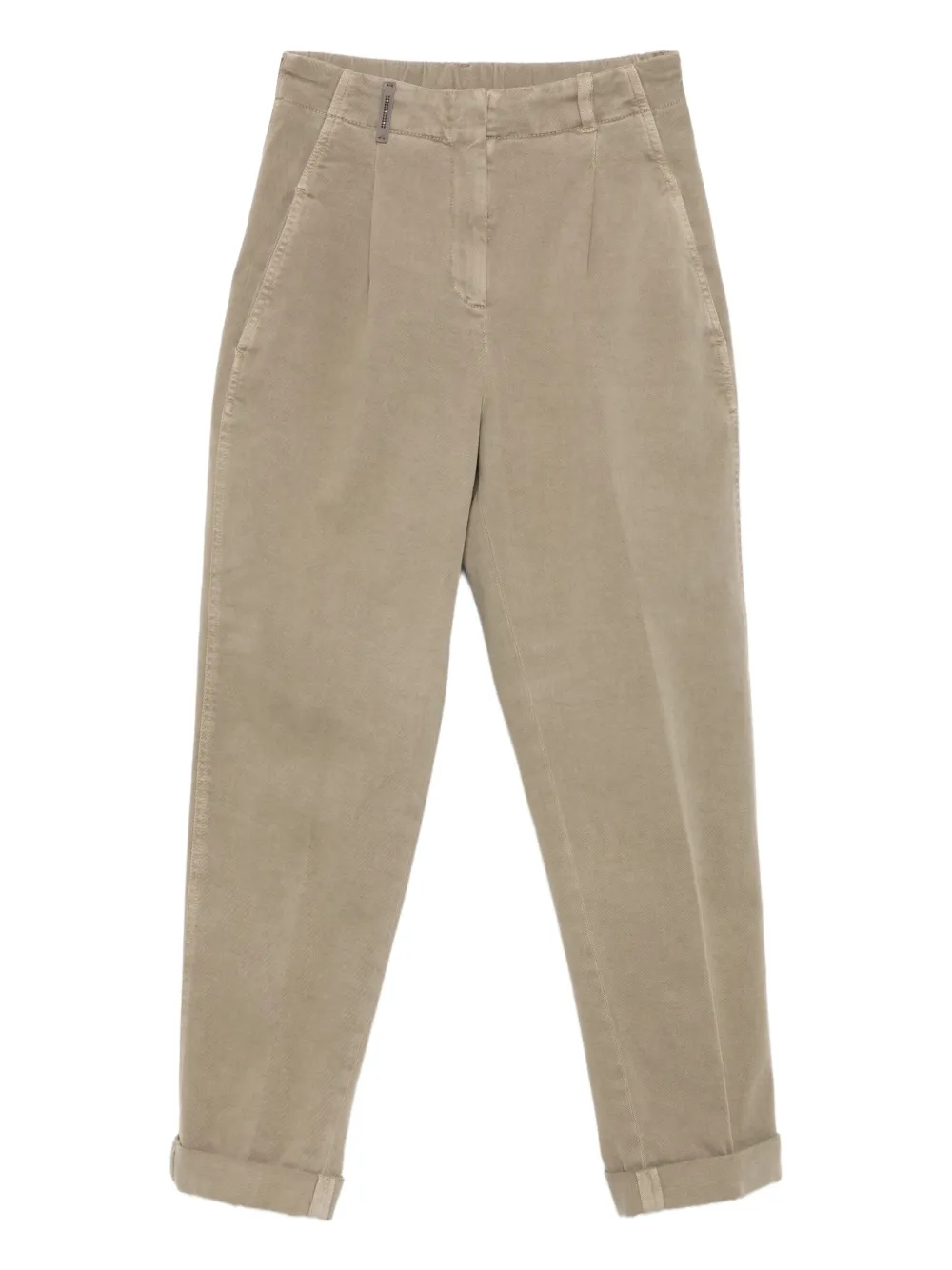 pleated cuffed trousers