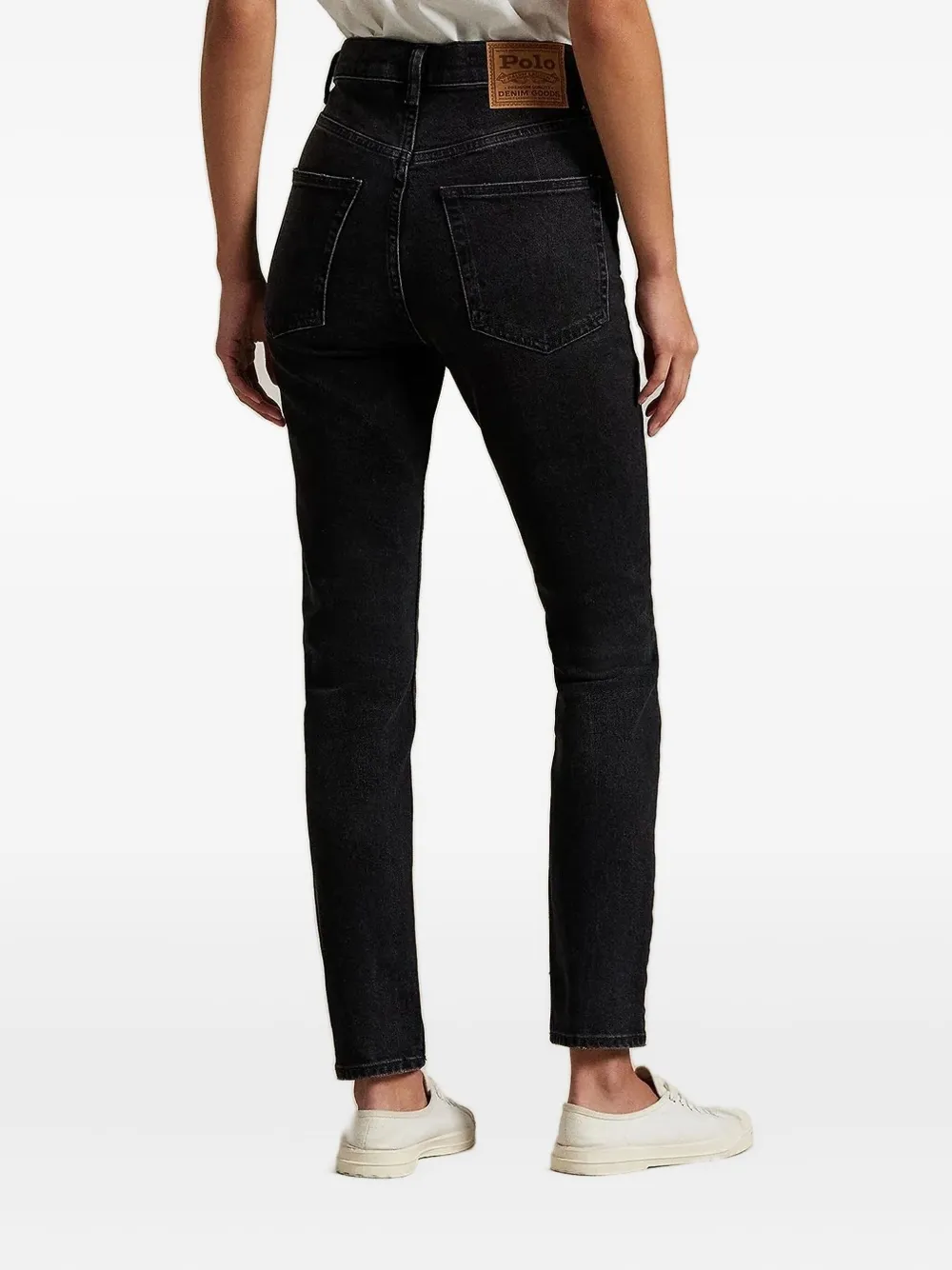Polo Ralph Lauren High-waisted Straight Jeans In Black