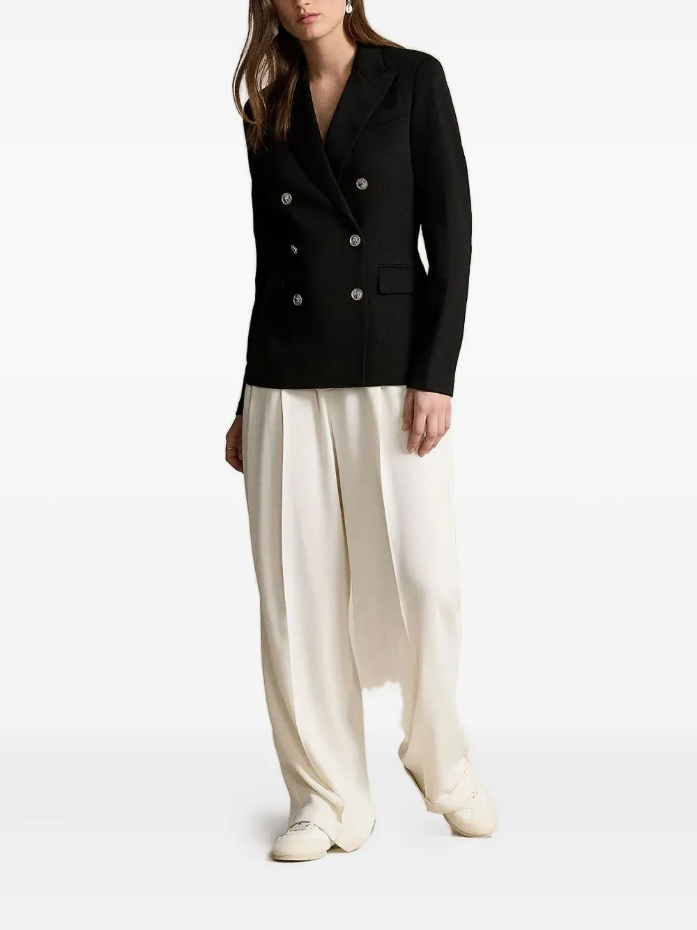Polo Ralph Lauren Double Breasted Blazer In Black