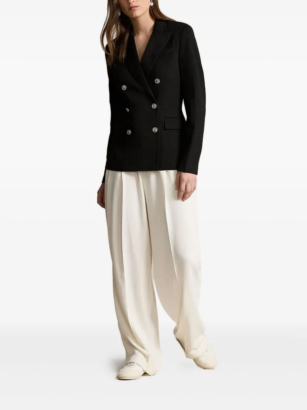 Polo Ralph Lauren Blazer met dubbele rij knopen Zwart