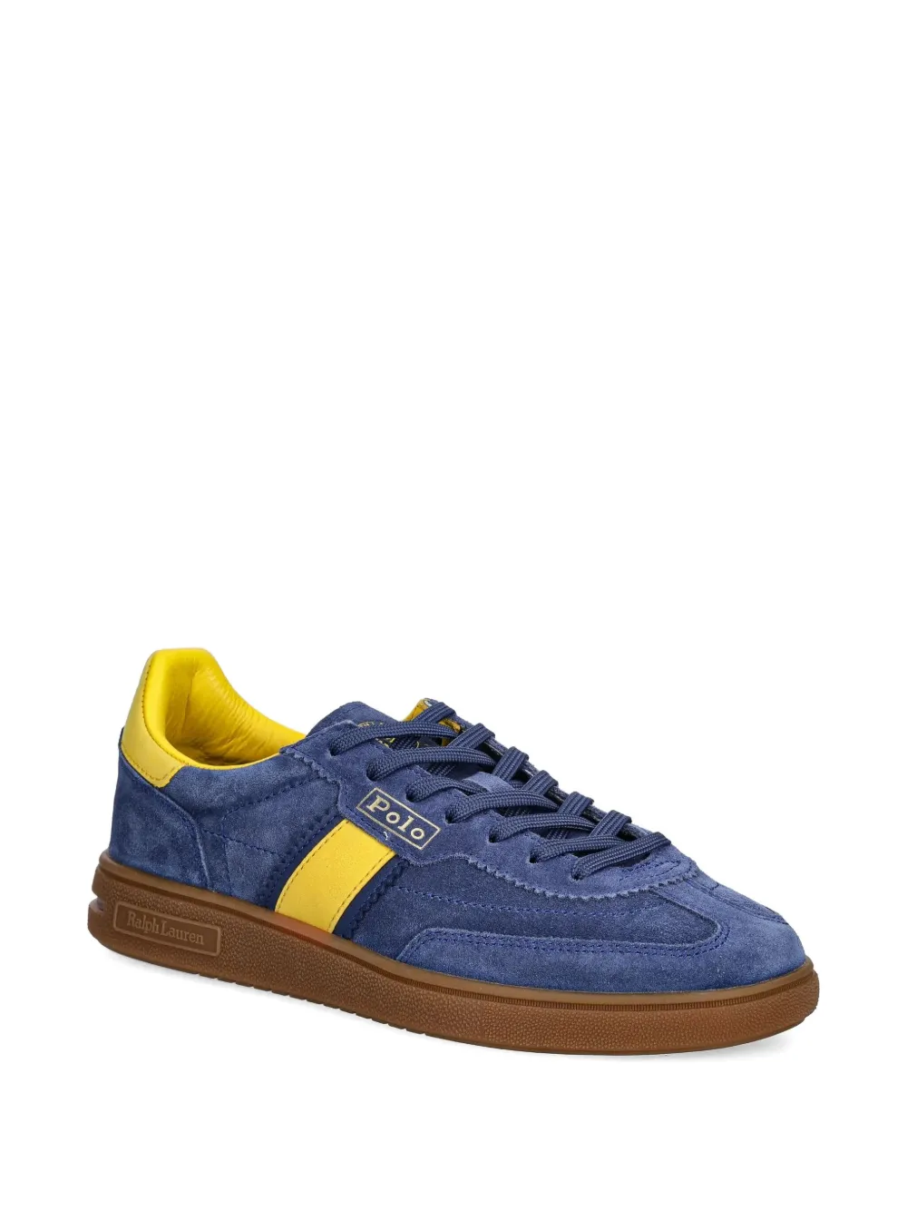 Polo Ralph Lauren Bedford suede stripe sneakers - Blauw