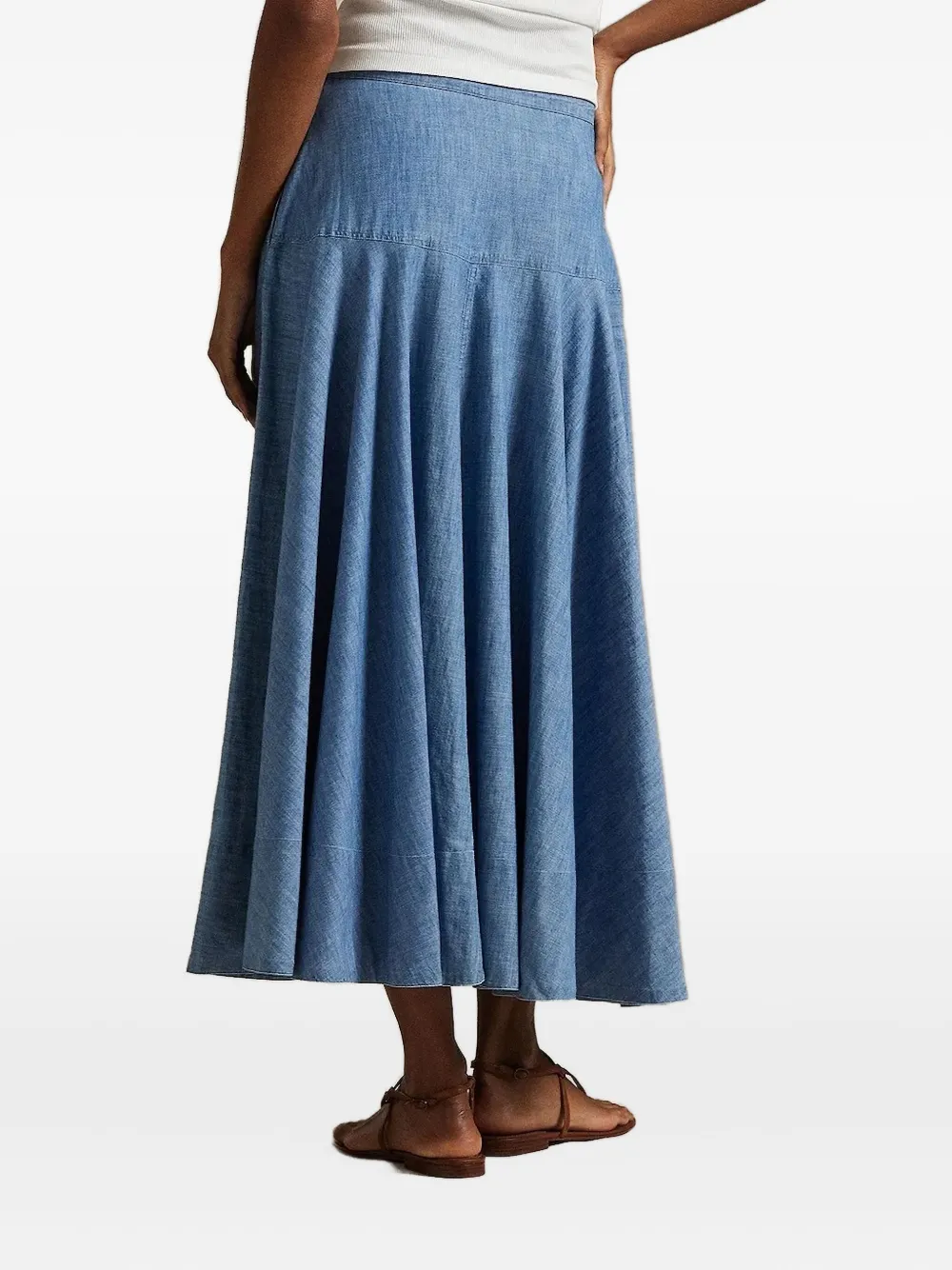 Polo Ralph Lauren Maxi-rok met knopen Blauw