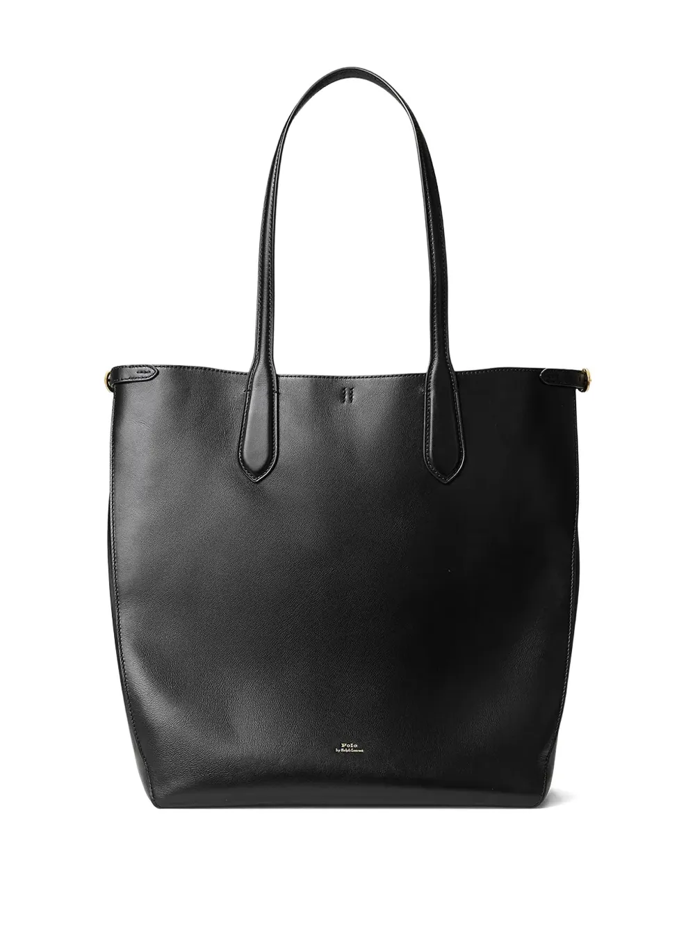 Polo Ralph Lauren Leren shopper met dubbel handvat Zwart