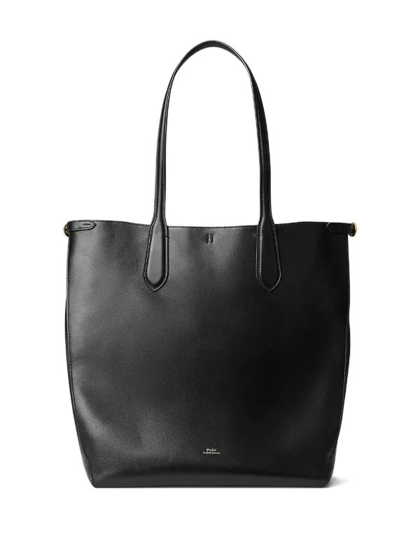 Polo Ralph Lauren double-handle Leather Tote Bag | Black