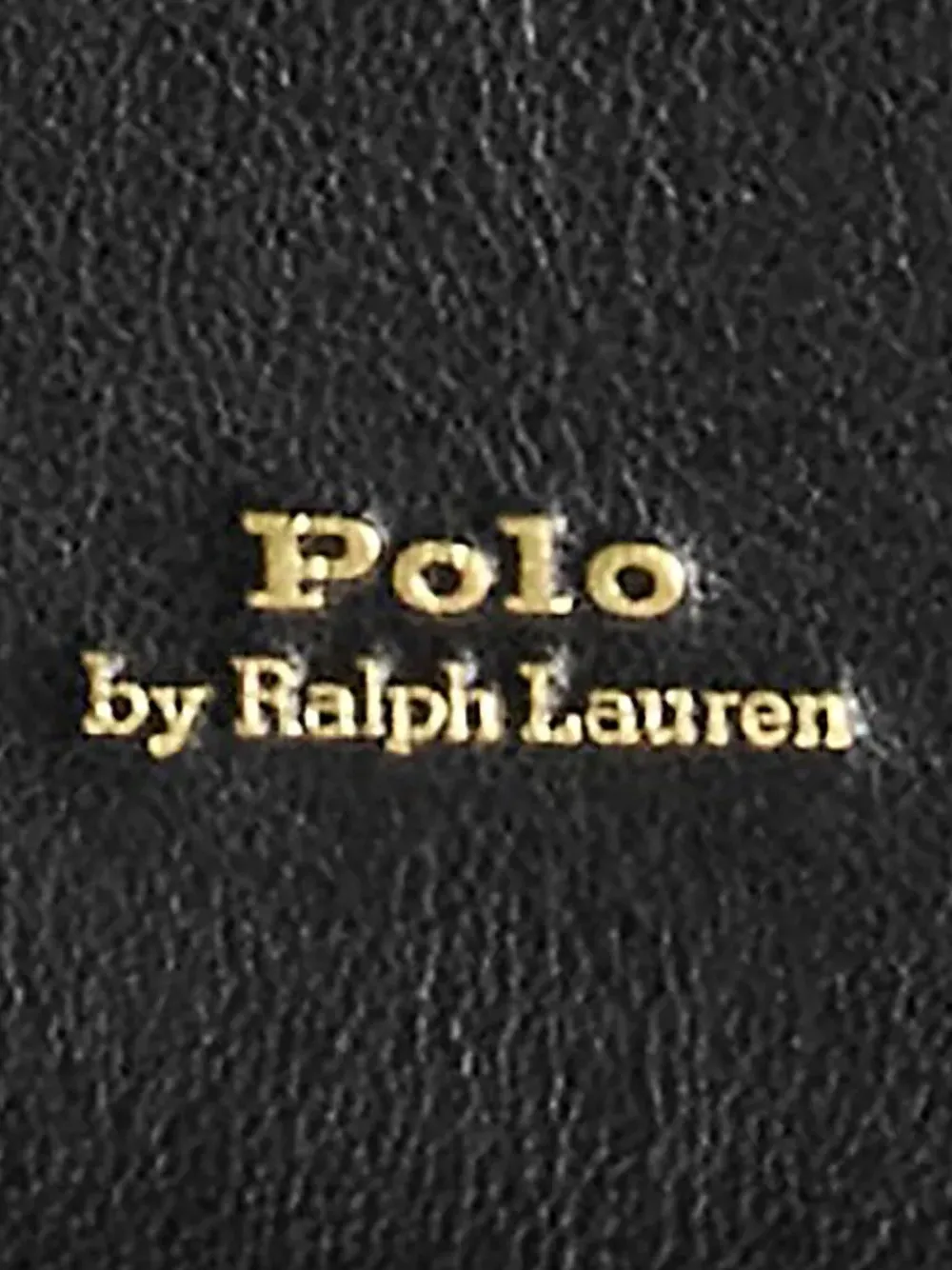Polo Ralph Lauren Leren shopper met dubbel handvat Zwart