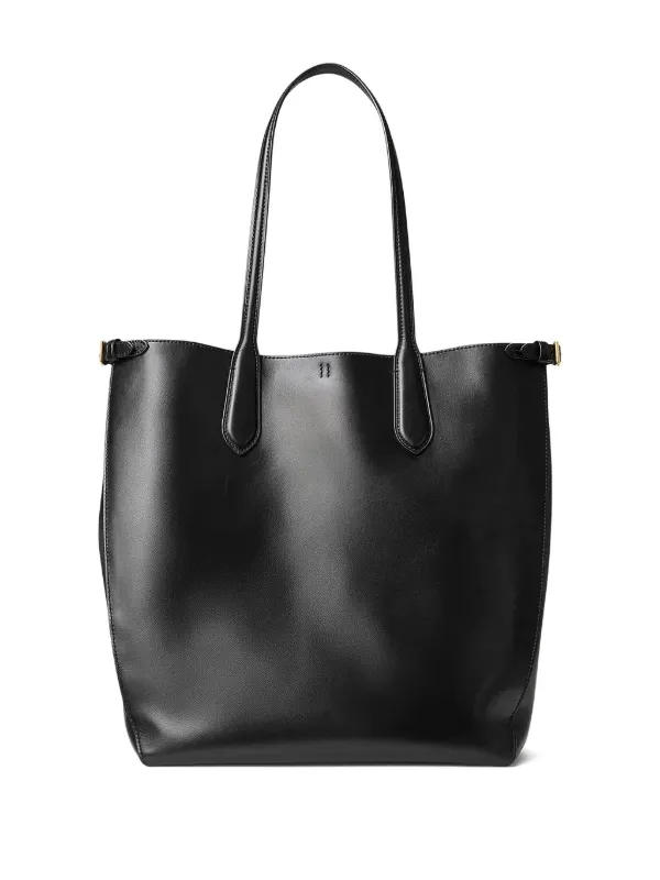 Polo Ralph Lauren double-handle Leather Tote Bag | Black