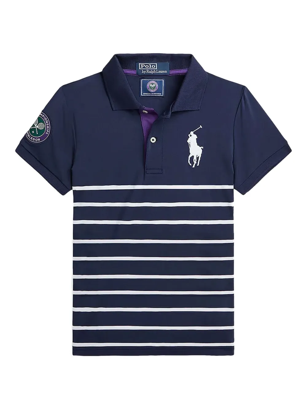 Polo Ralph Lauren Stripe-pattern Polo Shirt In Blue