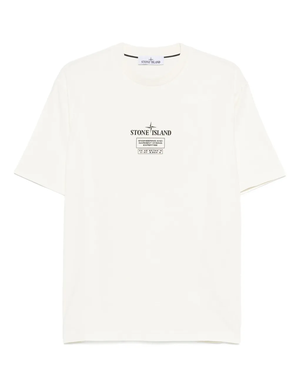 Stone Island Katoenen T-shirt met logoprint Beige
