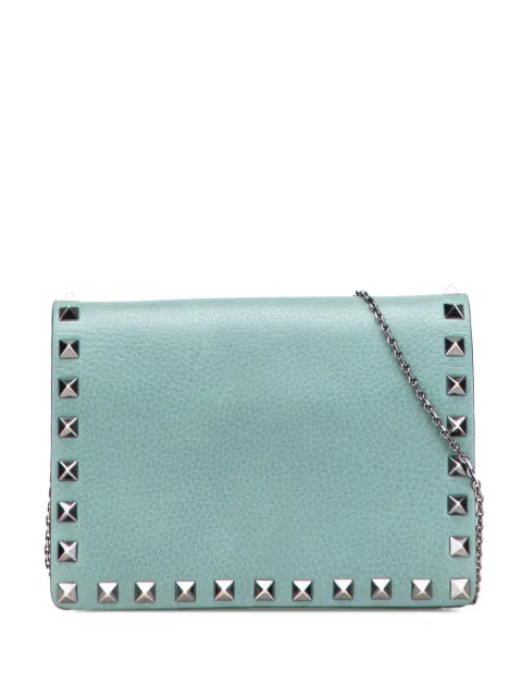 Valentino Garavani Pre-Owned 2000-2017 Pebbled Calfskin Rockstud Wallet On Chain crossbody bag