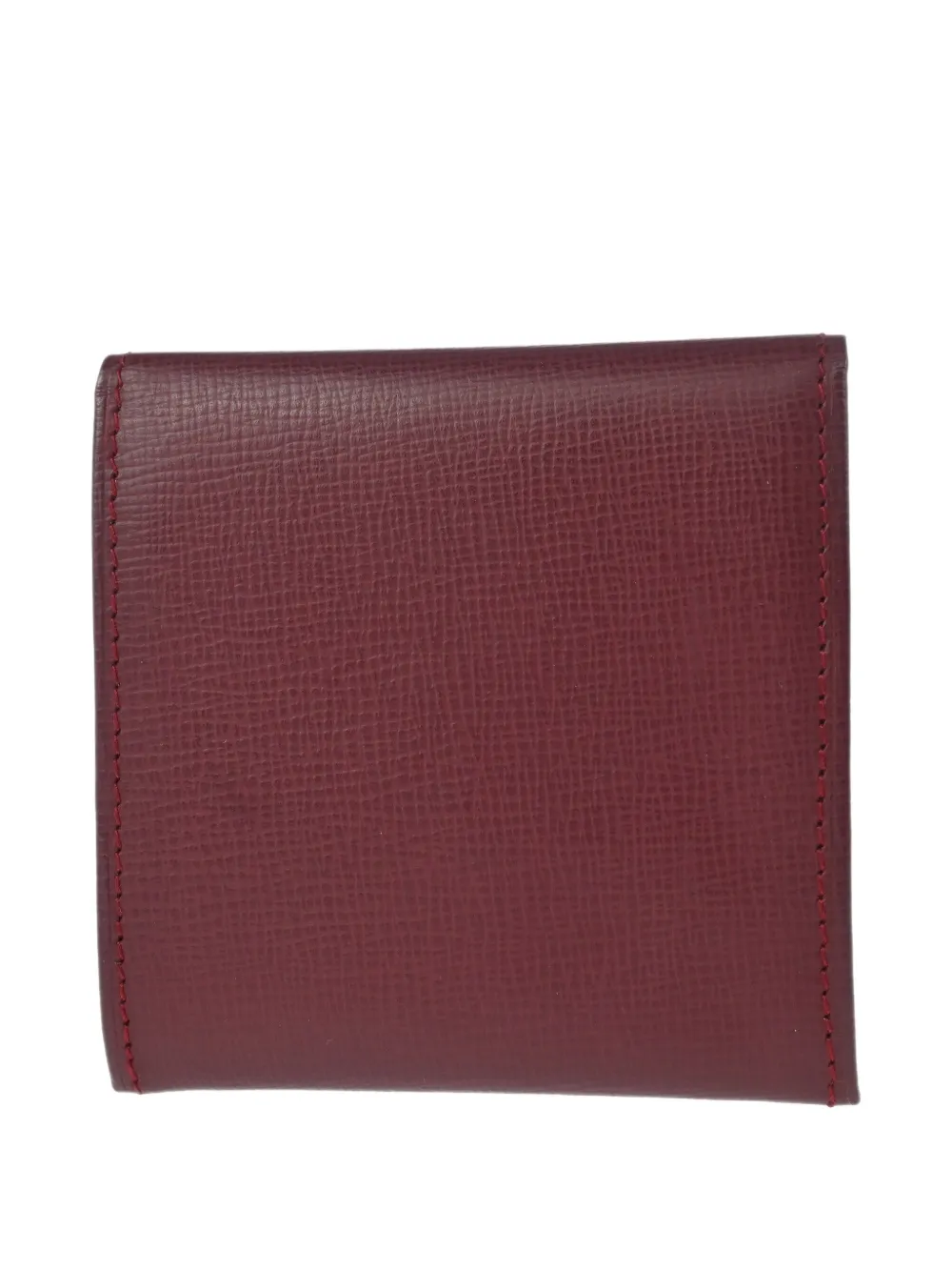 Pre-owned Cartier 1990-2000s Embossed-leather Coin Purse Wallet In Red