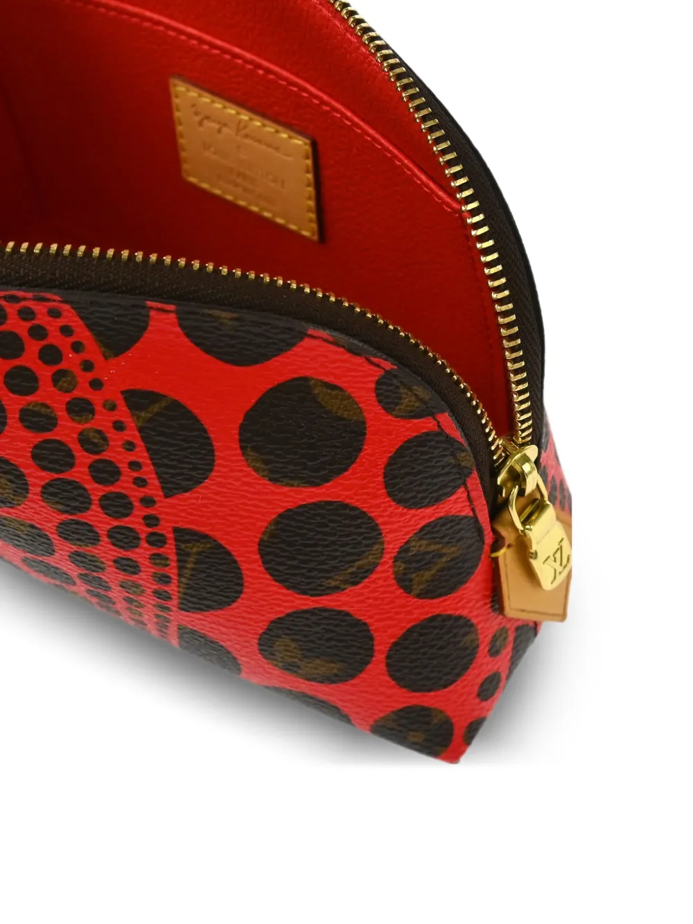 Pre-owned Louis Vuitton X Yayoi Kusama 2012 Monogram Pumpkin Dot Pochette In Red