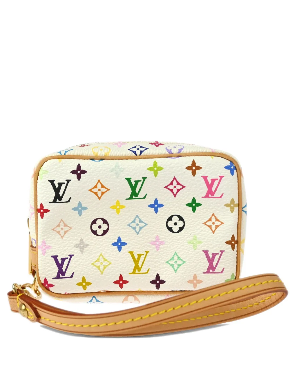 Pre-owned Louis Vuitton 2005 Trousse Wapity Clutch Bag In White