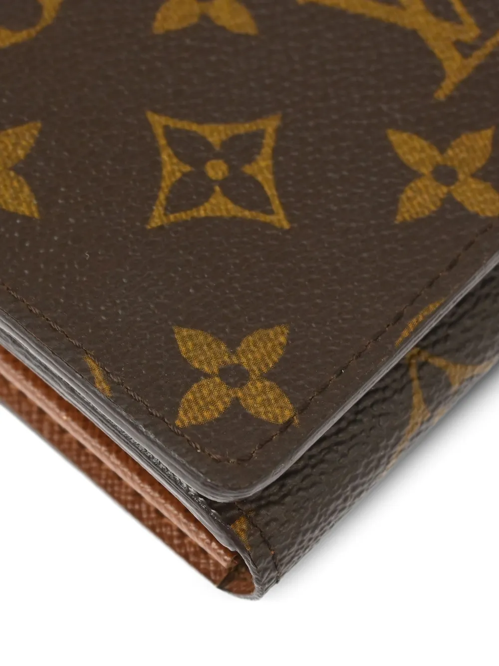 Pre-owned Louis Vuitton 2008 Tresor Monogram Zip Wallet In Brown