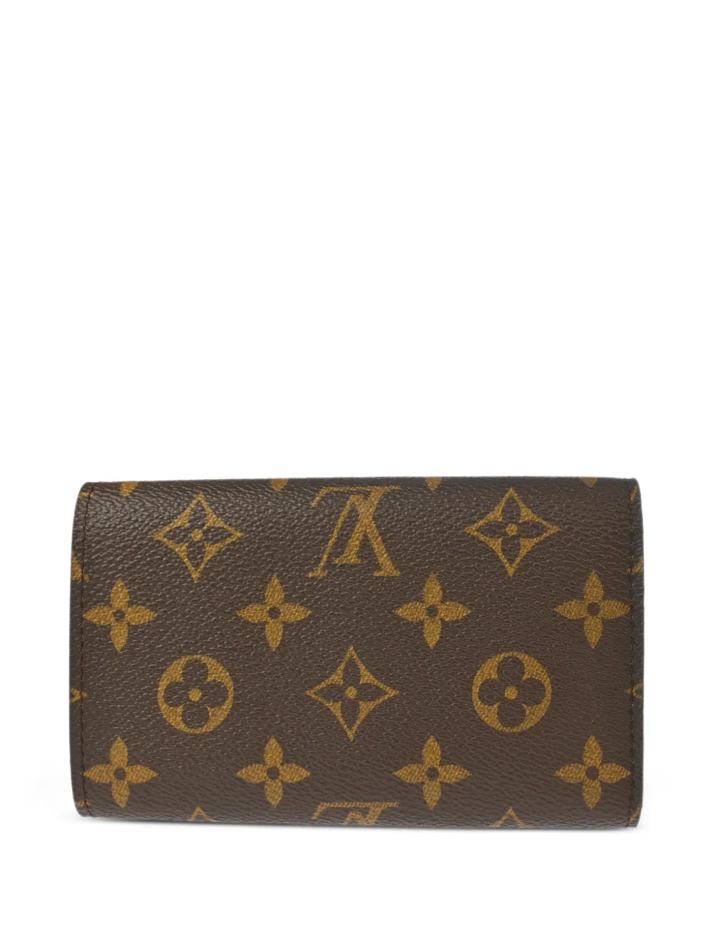 Pre-owned Louis Vuitton 2008 Tresor Monogram Zip Wallet In Brown