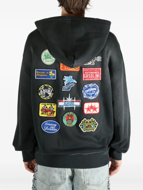 AMIRI 12y トップス AMIRI Station Patch Cotton Hoodie | Black | FARFETCH