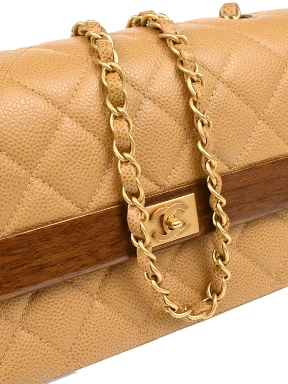 Pre-owned Chanel 2003 Quilted Shoulder Bag In Neutral