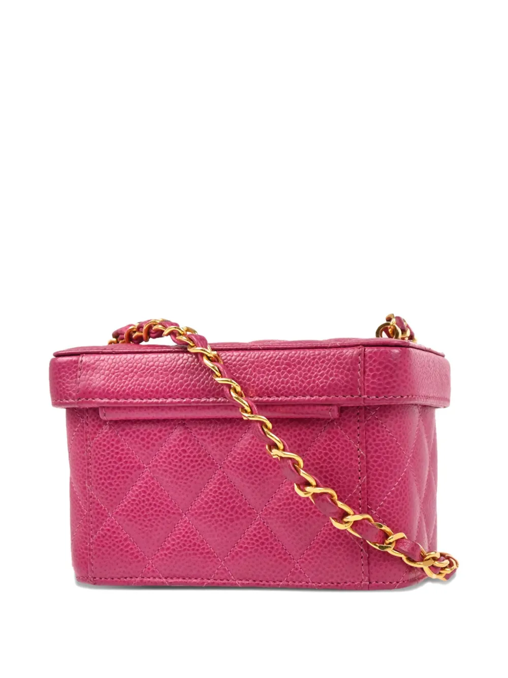 Pre-owned Chanel 1992 Vanity Shoulder Bag In Pink
