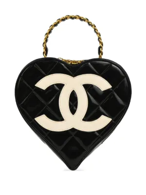 CHANEL バニティバッグ CHANEL Pre-Owned 1995 ハート バニティバッグ | ブラック | FARFETCH JP