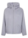 Blancha hooded reversible fur jacket - Grey