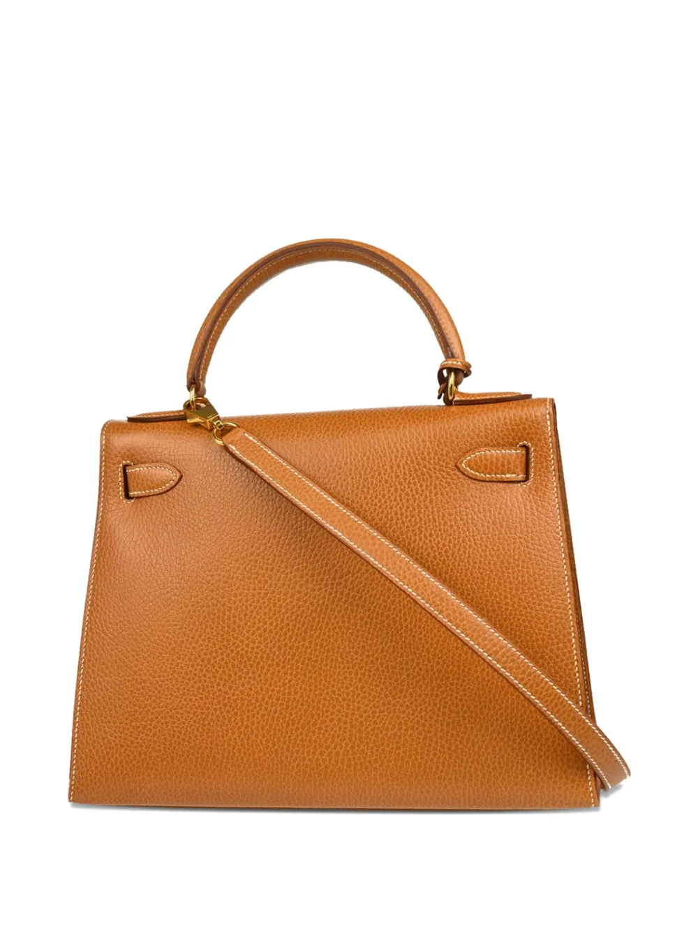 Pre-owned Hermes 1994 Kelly 28 Sellier Handbag In Brown