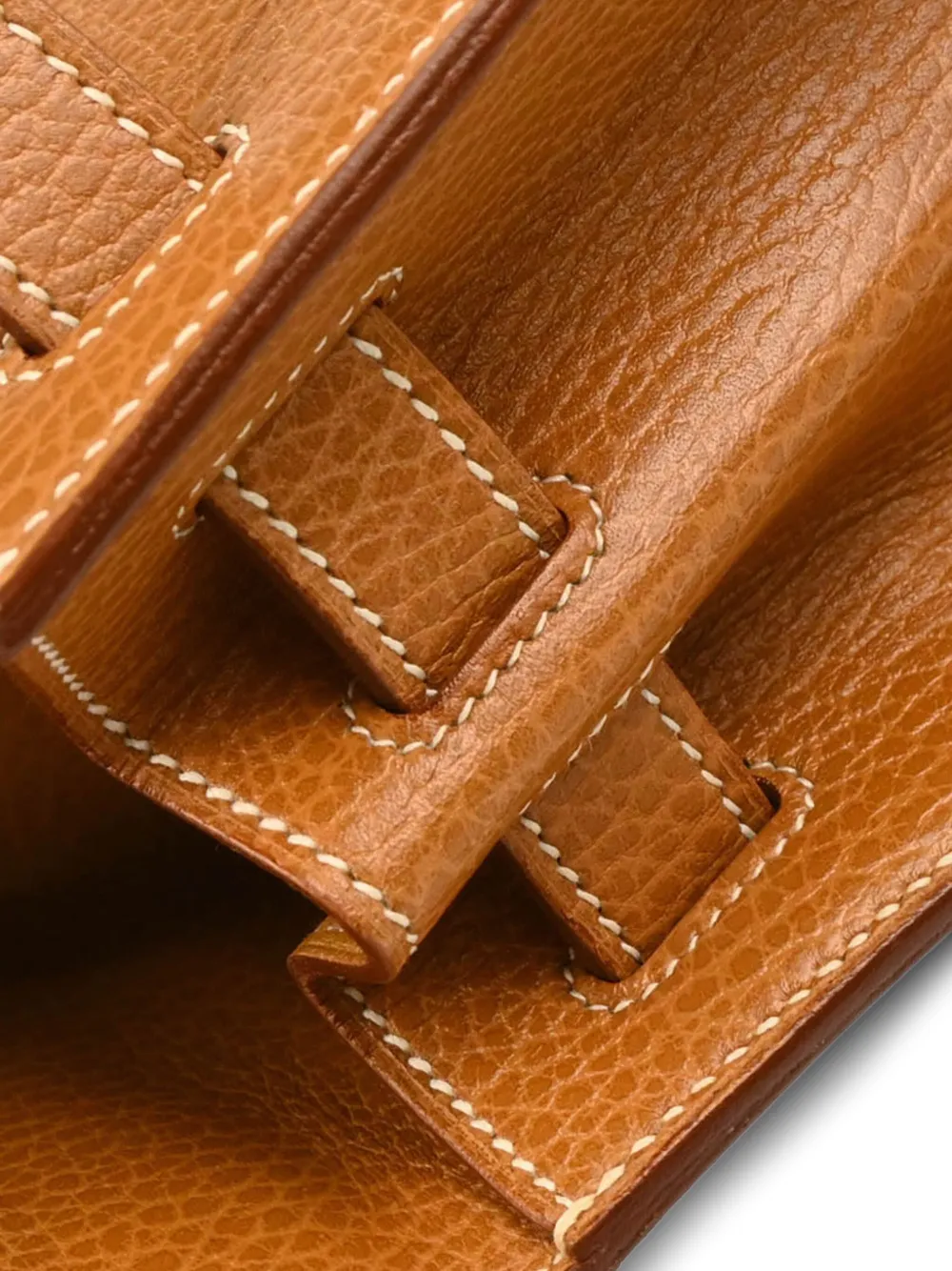 Pre-owned Hermes 1994 Kelly 28 Sellier Handbag In Brown