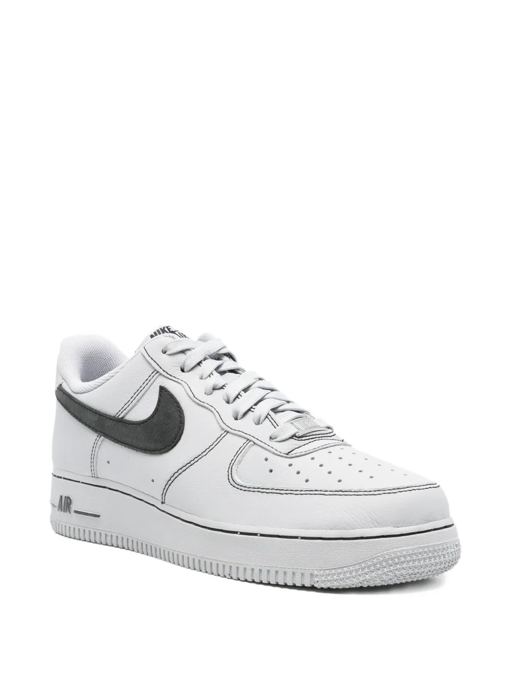 Nike sketched swoosh leather sneakers Grey