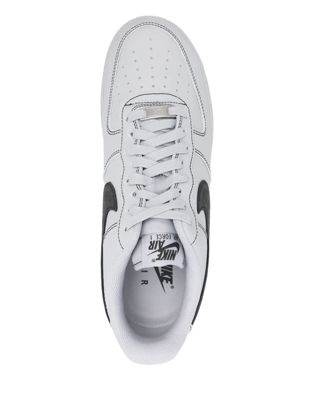 Nike sketched swoosh leather sneakers Grey
