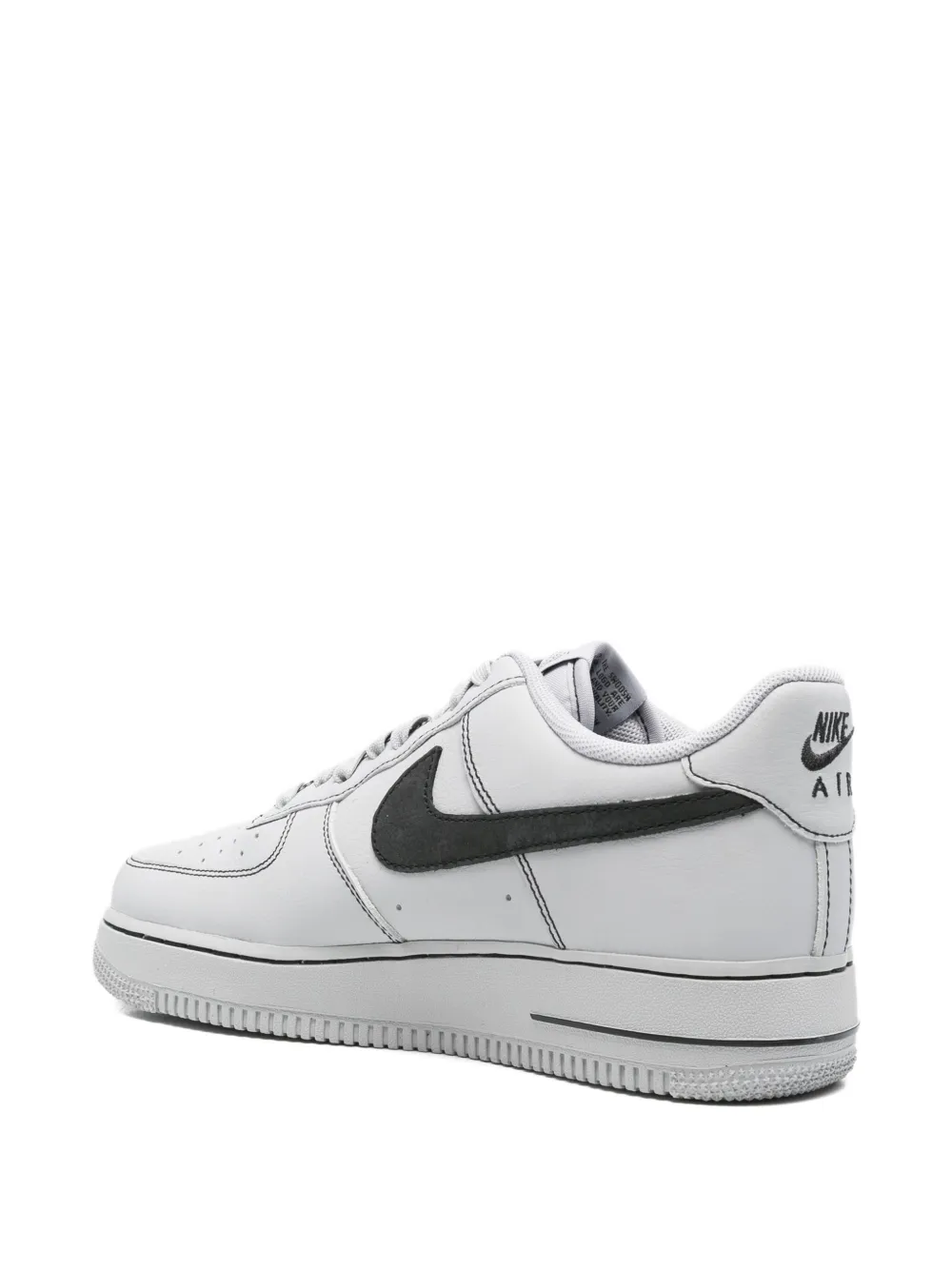Nike sketched swoosh leather sneakers Grey