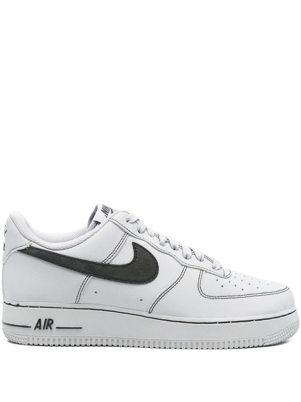 Nike sketched swoosh leather sneakers Grey