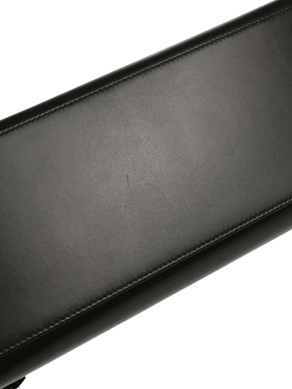 Pre-owned Hermes 1999 Kelly 32 Sellier Two-way Handbag In Black