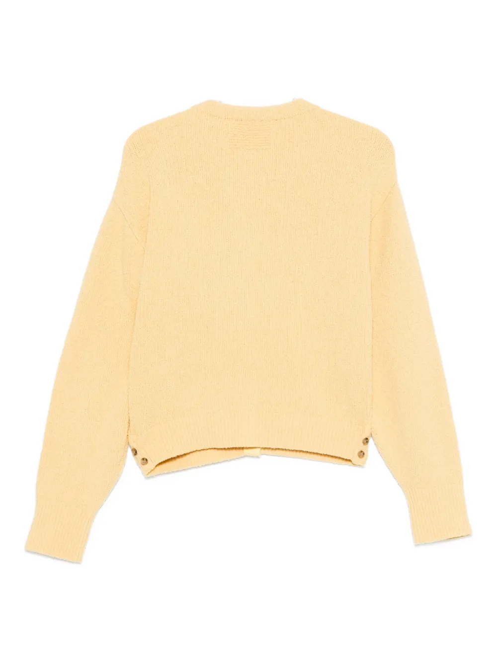 Guest In Residence V-neck Button-hem Cardigan In Neutral