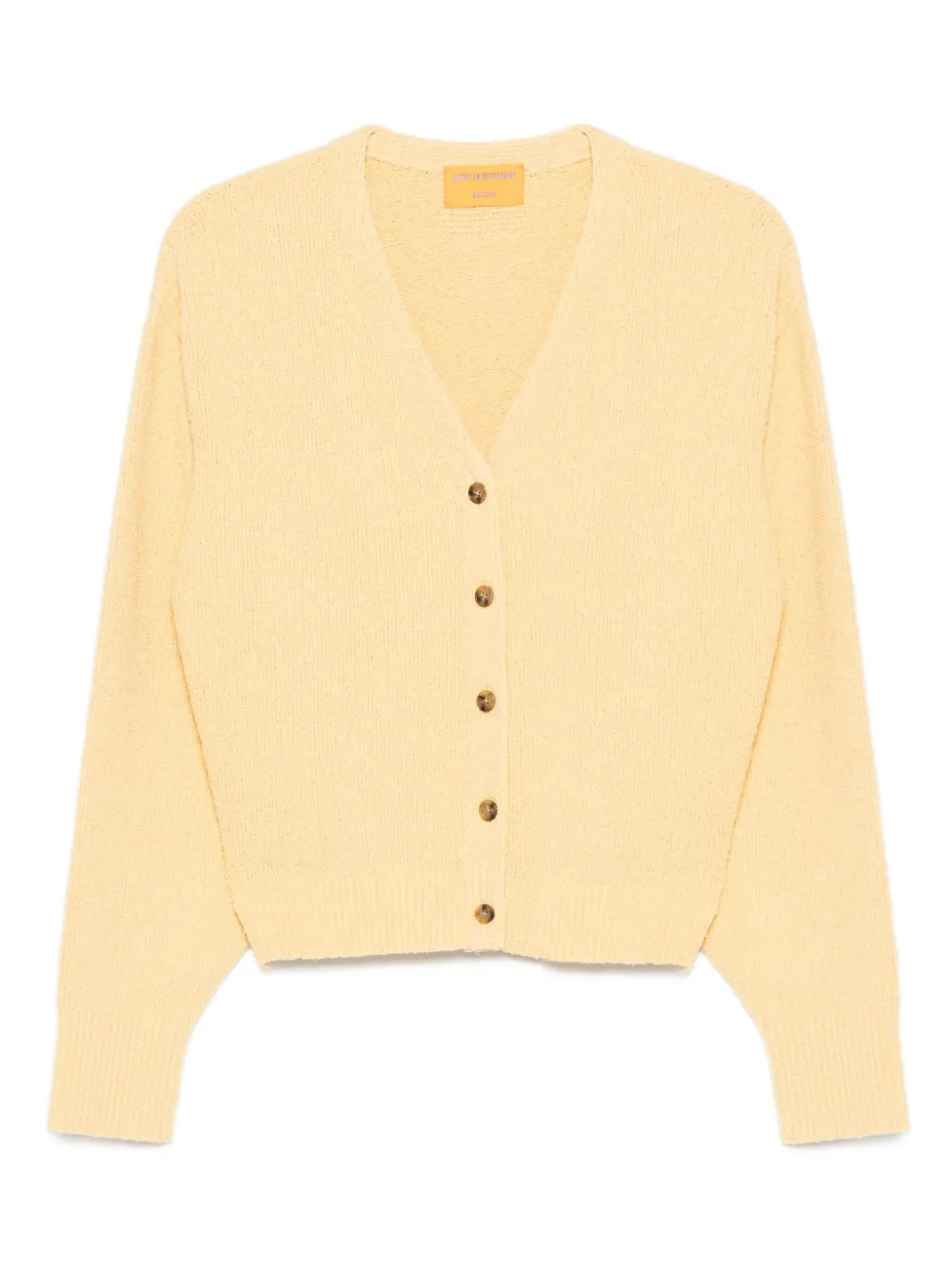 v-neck button-hem cardigan