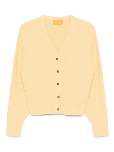 Guest In Residence v-neck button-hem cardigan