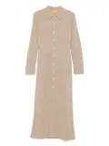 Guest In Residence cashmere buttoned-front shirt midi day dress - Neutrals