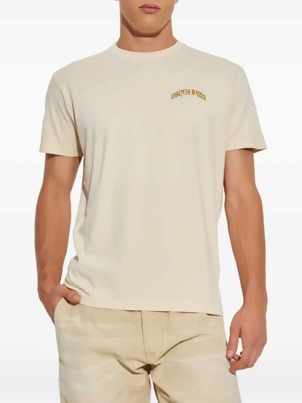 DSQUARED2 logo-embroidered cotton T-shirt 127
