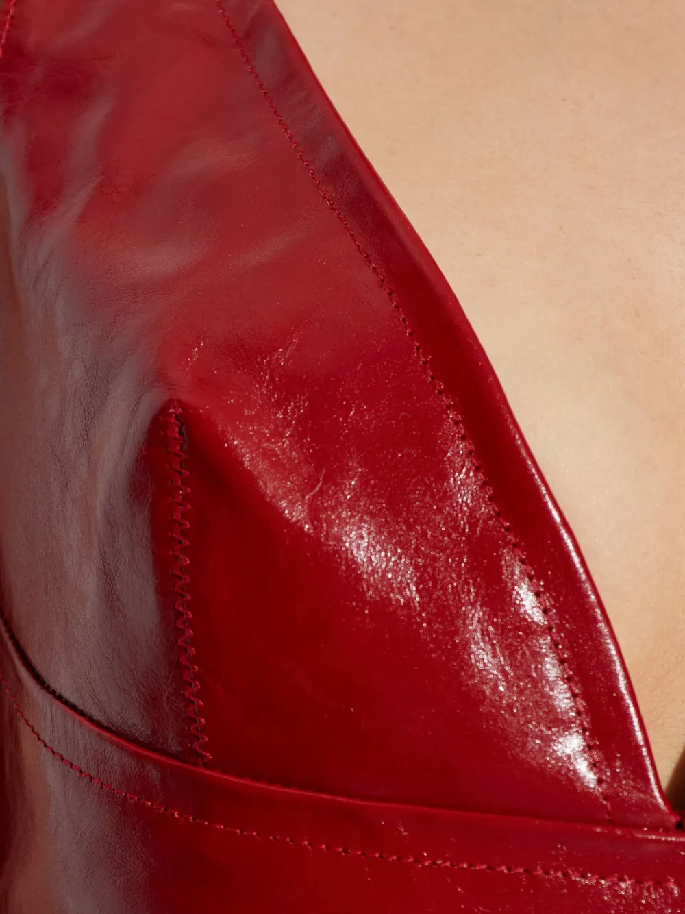 DSQUARED2 Midi-jurk met V-hals Rood