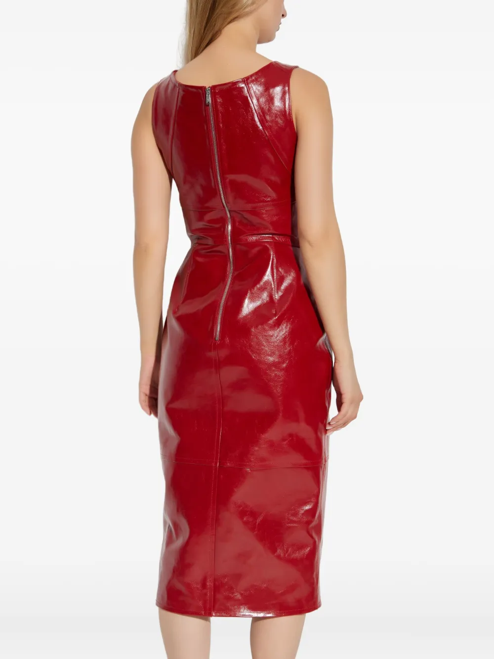 DSQUARED2 Midi-jurk met V-hals Rood