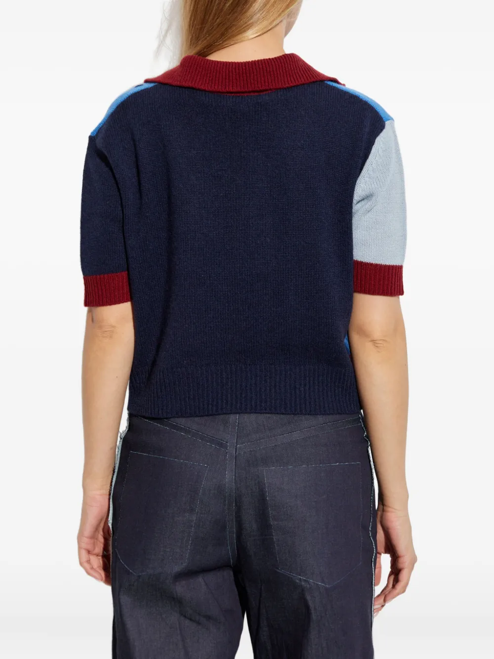 Marni colourblock short-sleeve top Blauw