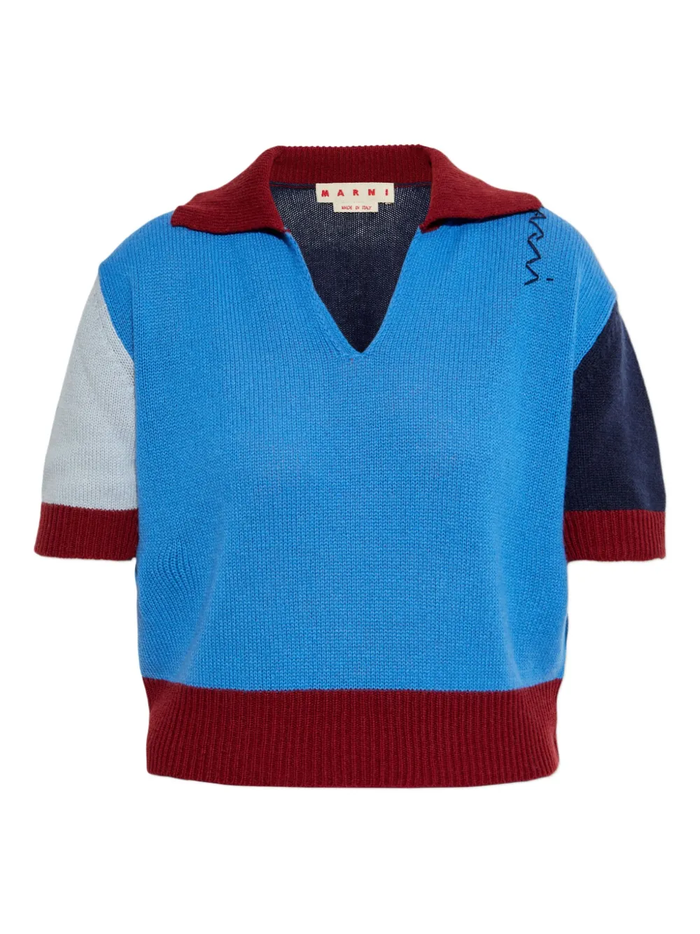 Marni colourblock short-sleeve top Blauw