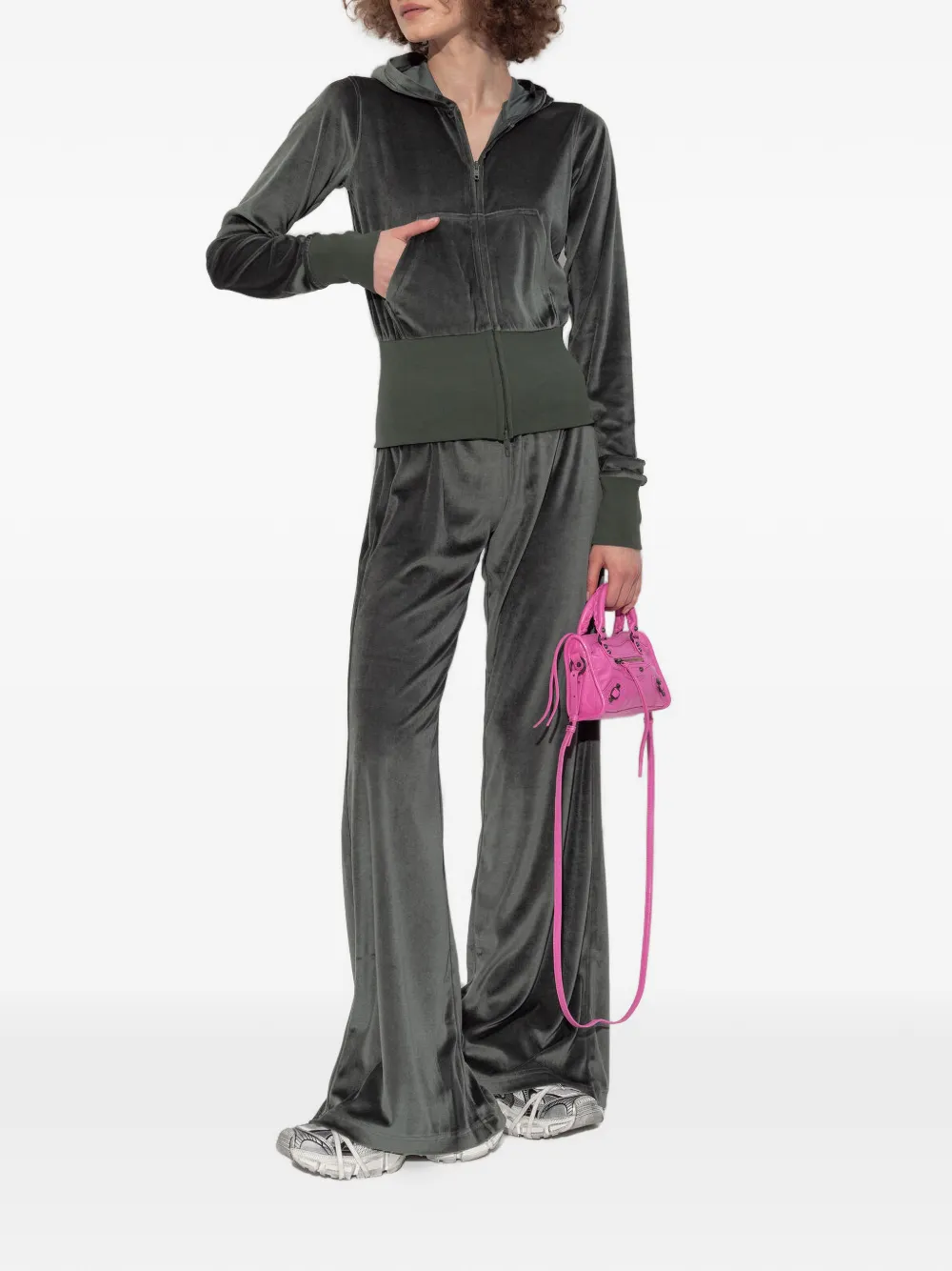 Balenciaga Hoodie met rits Grijs