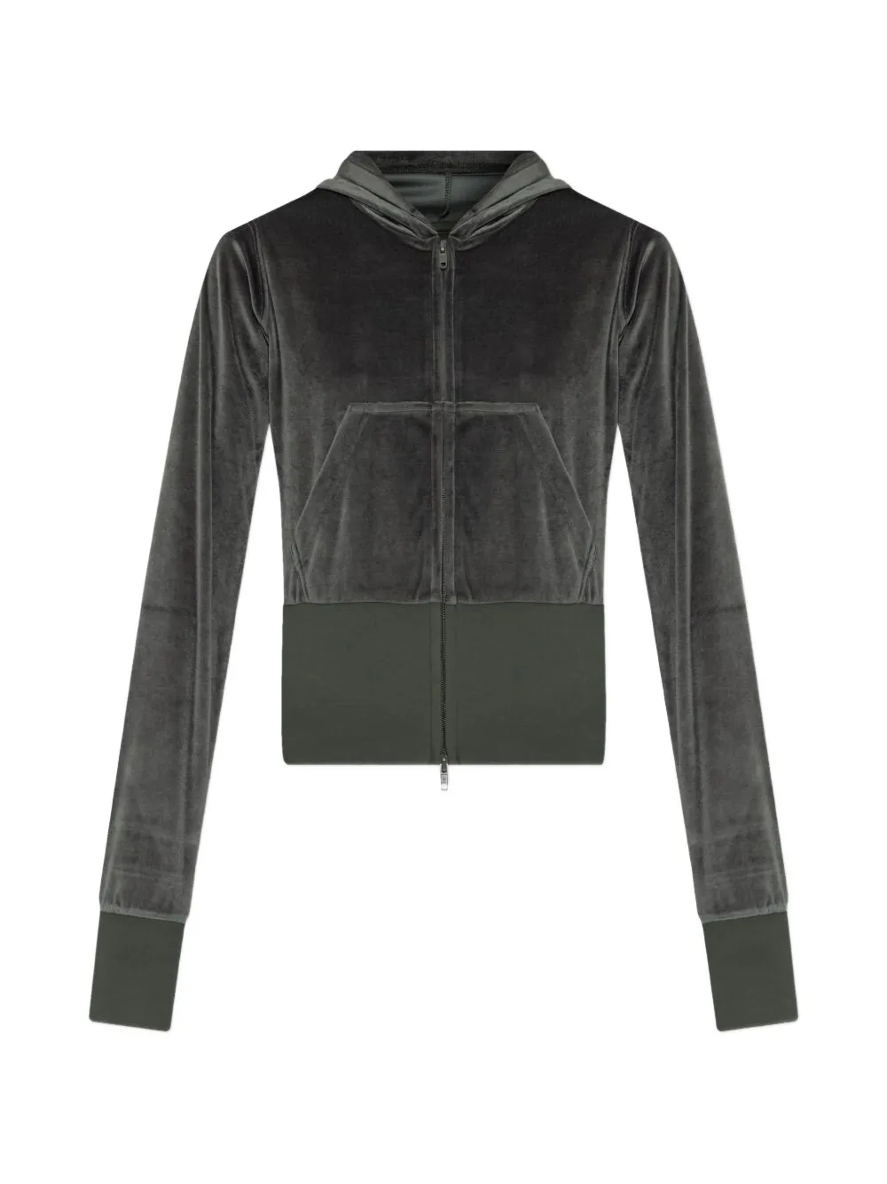 Balenciaga Felpa in velour con zip - Grigio