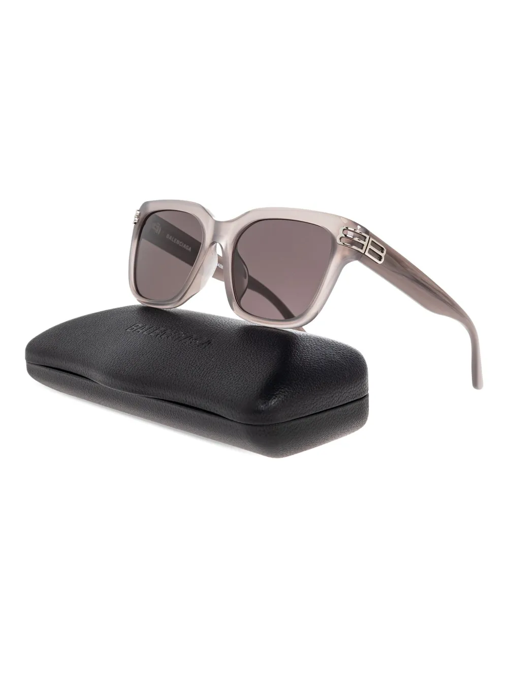 Balenciaga Eyewear Casino triple-detail square sunglasses - Roze