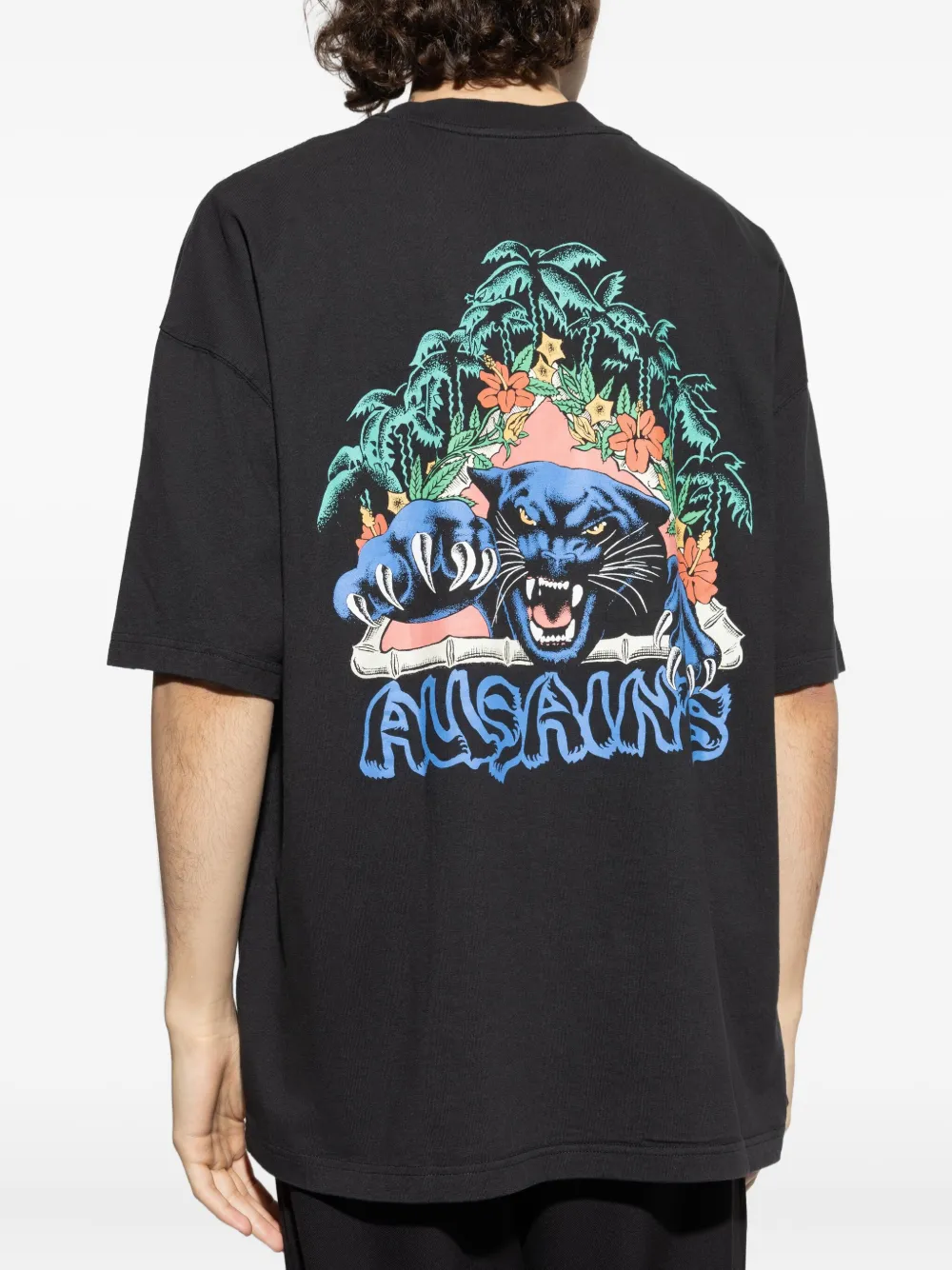 AllSaints Pounce T-shirt met grafische print Zwart