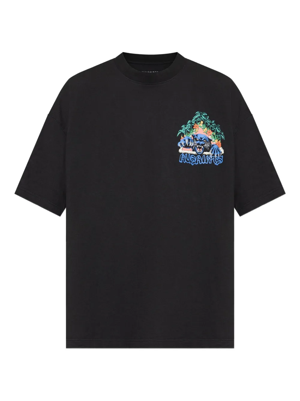 AllSaints Pounce T-shirt met grafische print Zwart