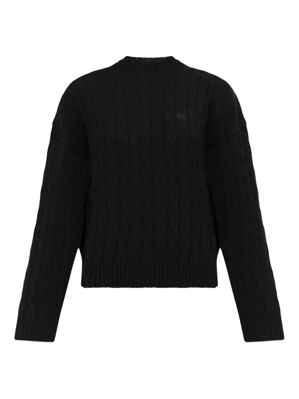 Balenciaga Pullover mit Zopfmuster - Schwarz