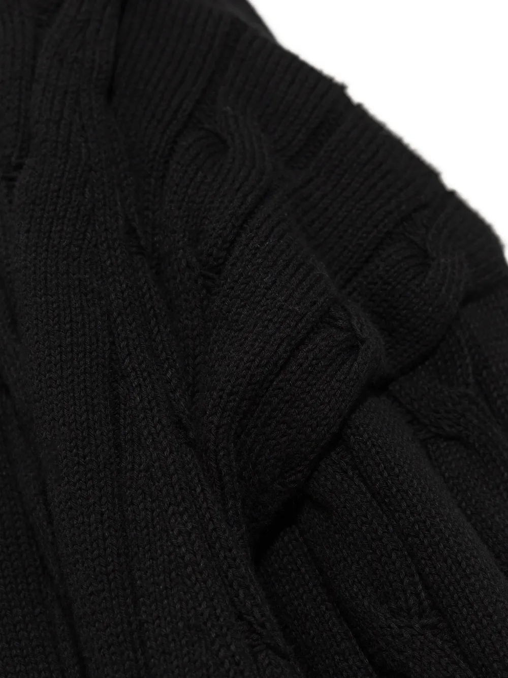 Balenciaga Kabelgebreide trui Zwart